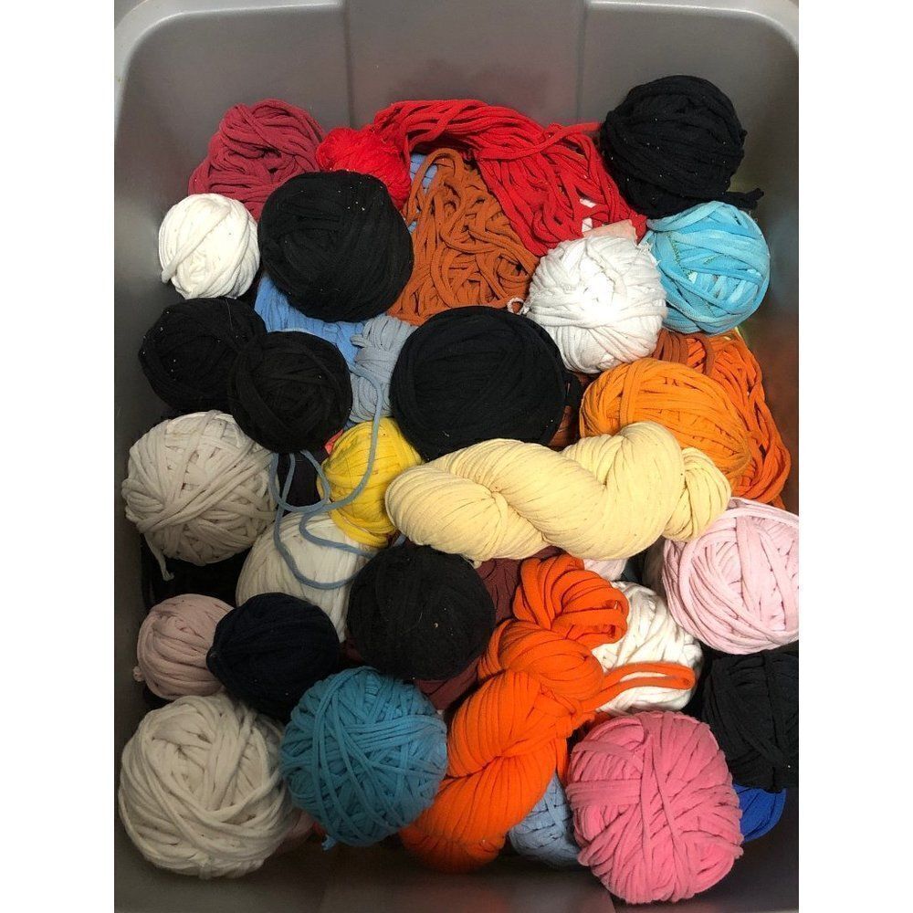 20 lbs of Handmade T-Yarn Recycled T-Shirts
